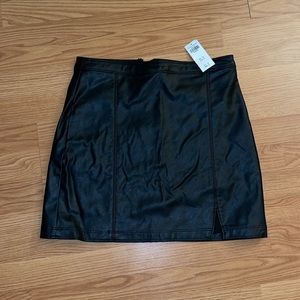 Faux Leather Skirt